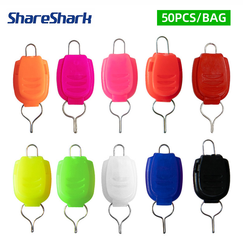 Reel Bag - คลิปหนีบสายเอ็นตกปลา ShareShark 50 ชิ้น/ถุง สำหรับรอกเบทคาสติ้ง อุปกรณ์ตกปลา